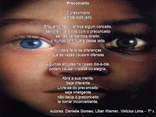 EMEF Professor Fernando de Azevedo: Poema sobre Preconceito 7ªC
