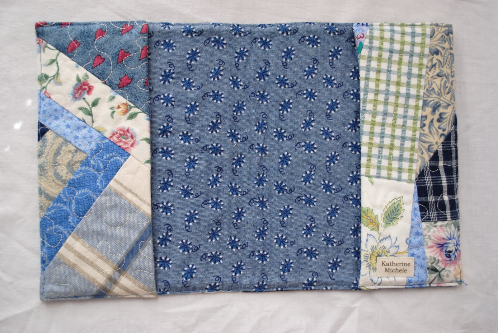 Sew Me Something Good Blue Patchwork Journal Cover