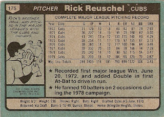 1980 Topps Baseball: #175 Rick Reuschel