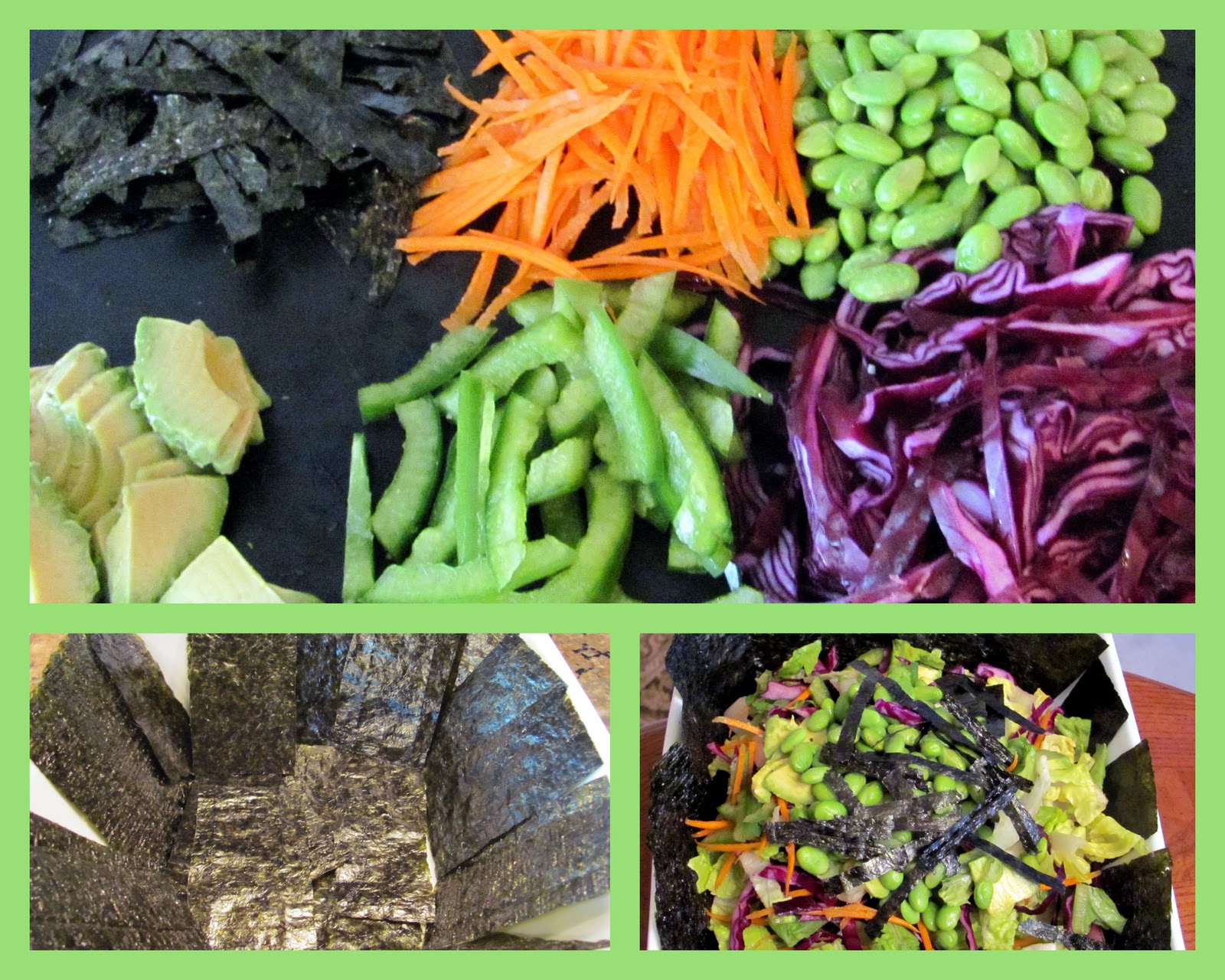 The Health Seekers Kitchen Nori Edamame Salad With GingerMiso Dressing