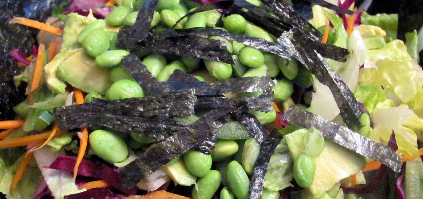 The Health Seekers Kitchen Nori Edamame Salad With GingerMiso Dressing