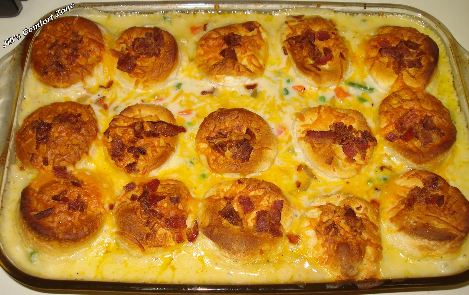 Jill's Comfort Zone Chicken and Biscuit Casserole