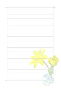 Excel Access 花の便箋 フリーテンプレート