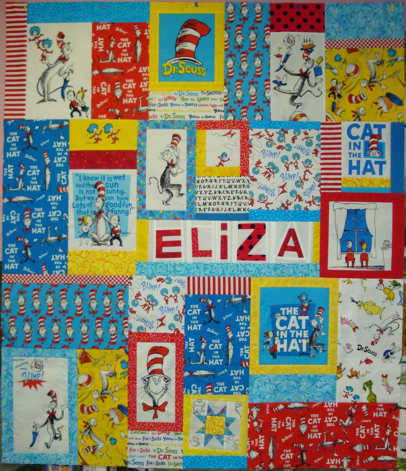 Dr Seuss Characters вЂ“ New quilt completed | Blue Square Quilting