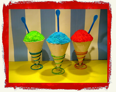 Kara s Party Ideas Circus Centerpieces and Snow Cone Cupcakes   - 86