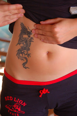 Belly Dragon Tattoo