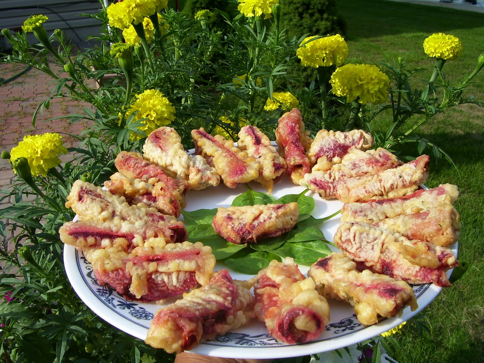 Vegantastic Culinary Adventures Tempura Beet Rollatini with Balsamic