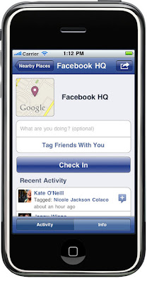 Facebook Places on iPhone