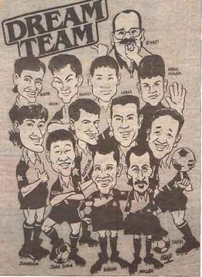 A comic of the "Dream Team" - the Singapore football team taking part in the 1993 Malaysia League