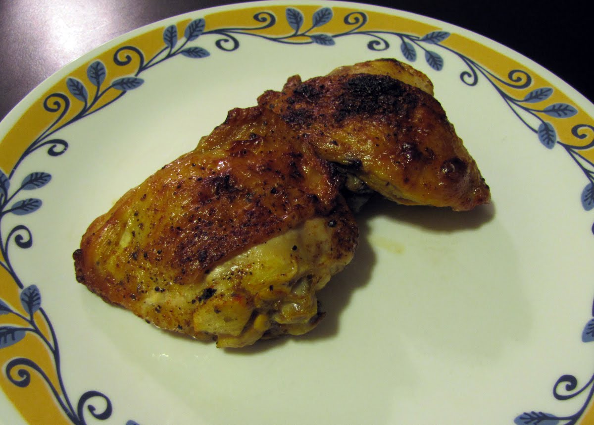 Smells Like Food in Here LemonSaffron Broiled Chicken Thighs, Take 2