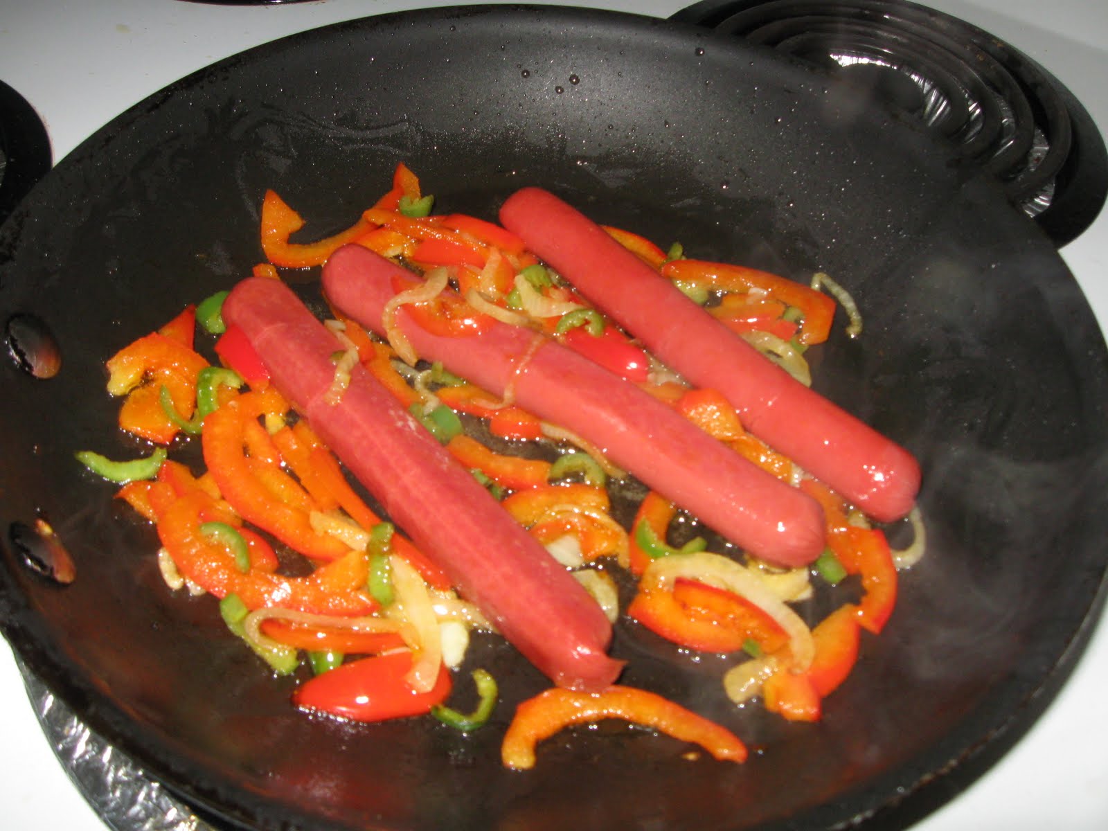 Find your Recipe of the Day! Hot Dogs with Peppers!