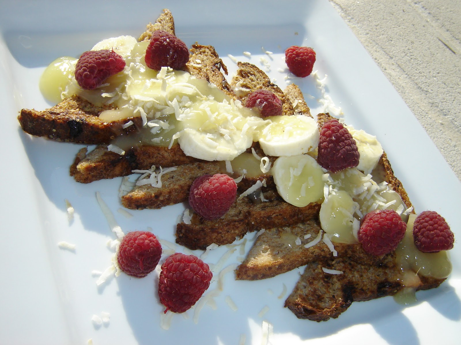 The Homegrown Gourmet Vegan Pina Colada French Toast