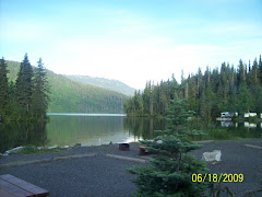 View at our campground at Lake Meziadin