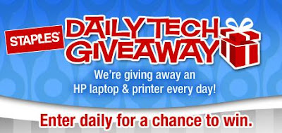Staples Daily Tech Giveaway, Win a laptop and printer