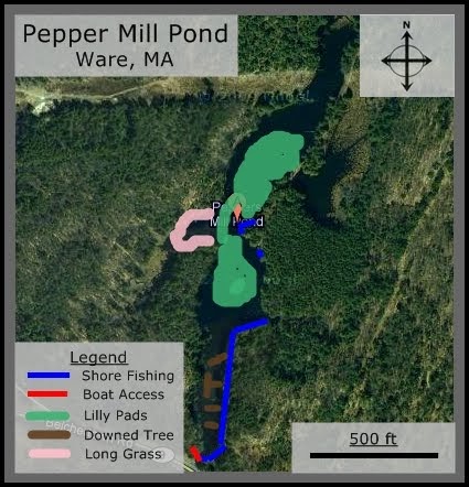pond mill pepper ma ware fishing