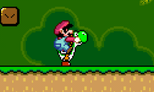 Originalmente, Mario socava a cabeça de Yoshi em 'Super Mario World