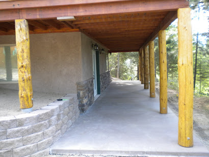 A look at the finished basement patio.