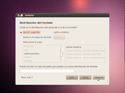 Opciones de instalación
