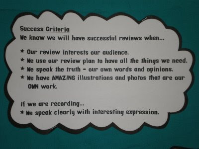 book review success criteria ks2