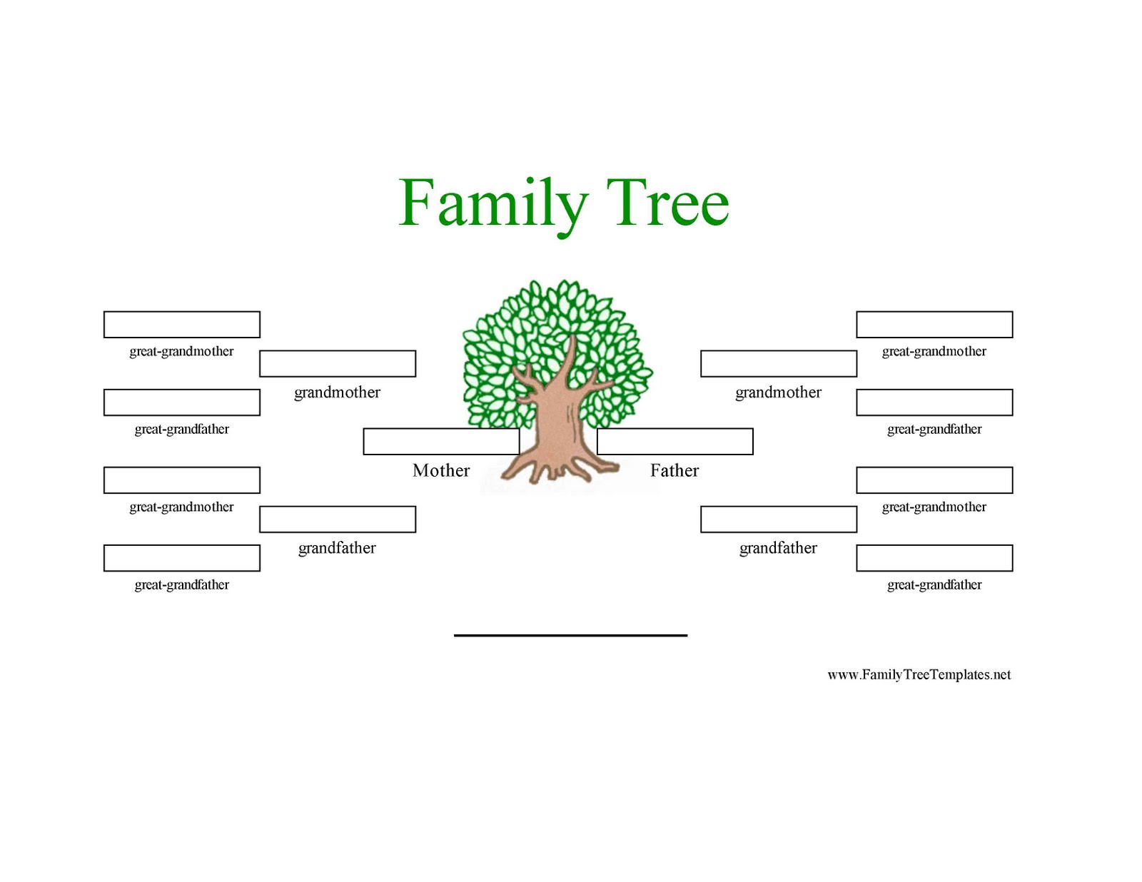 Generation Family Tree Template Printable