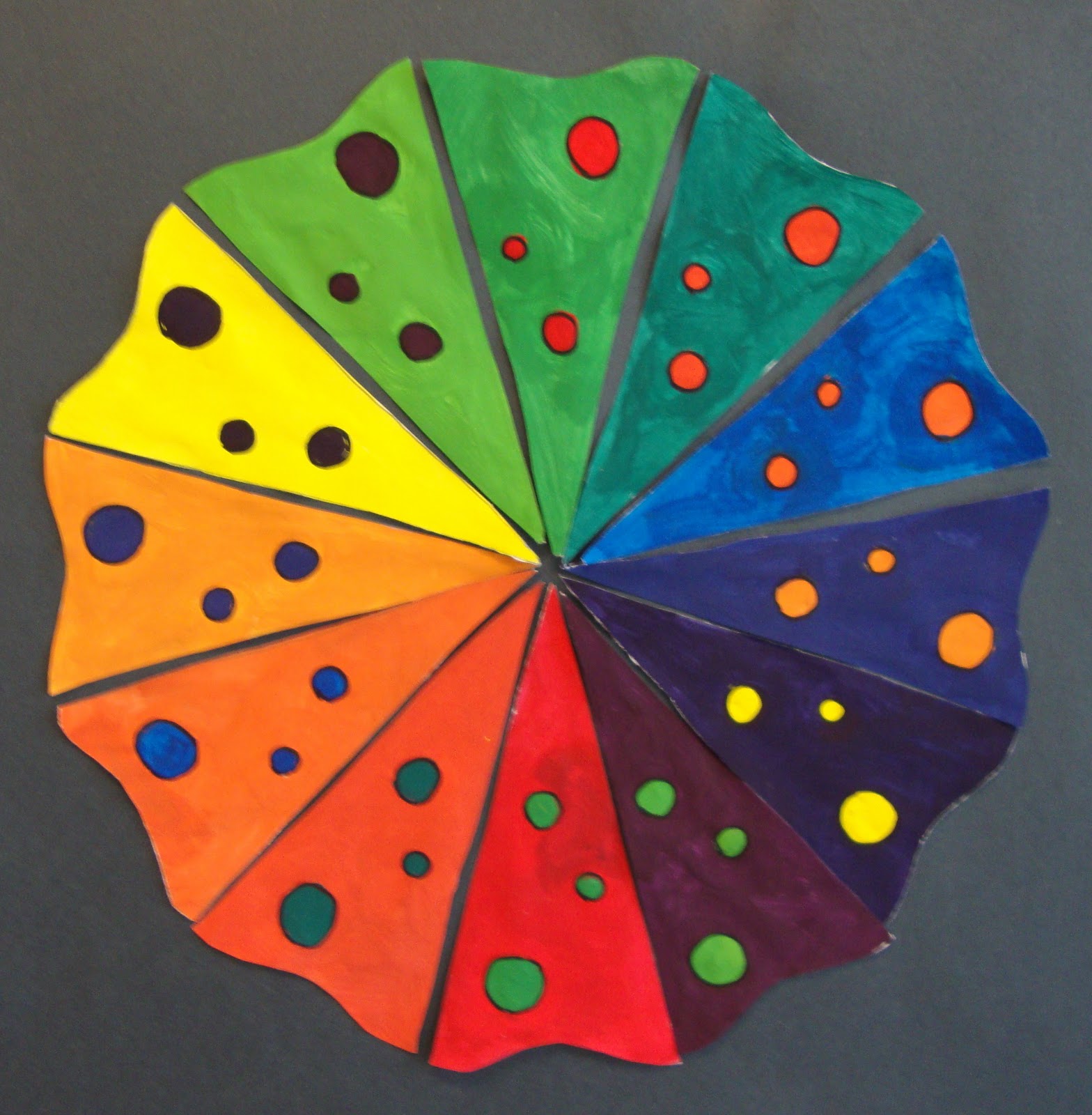 Art Paper Scissors Glue Creative Color Wheel