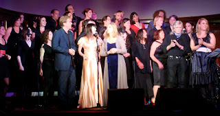 All the artists on stage for the last number