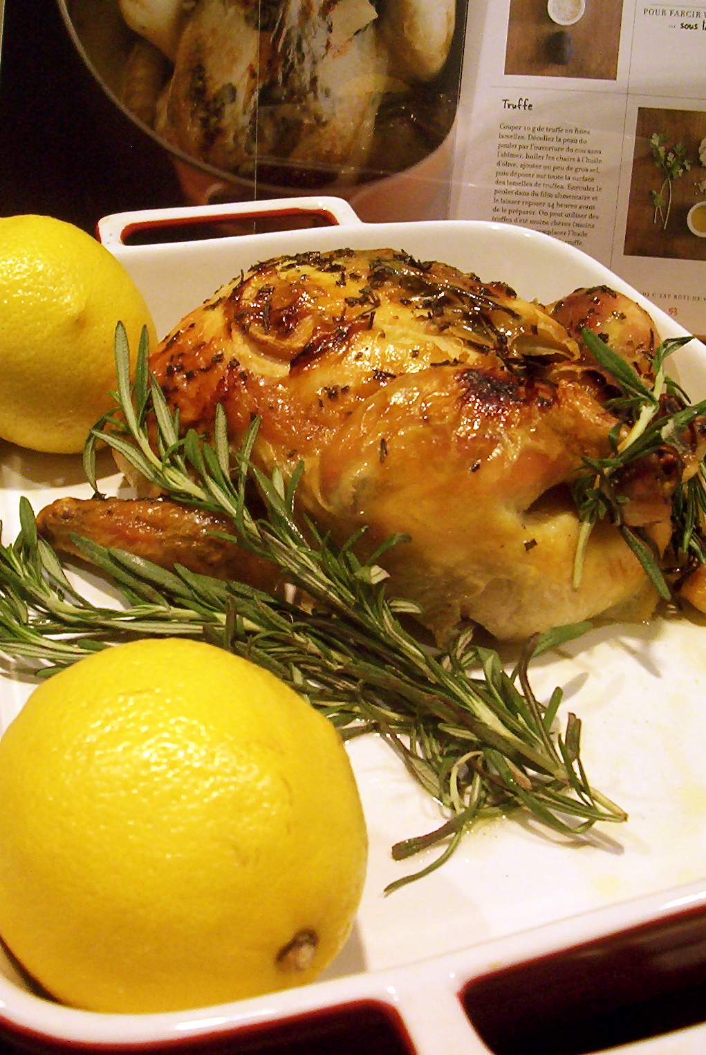 Madame Anne aux fourneaux Poulet rôti au romarin et au citron