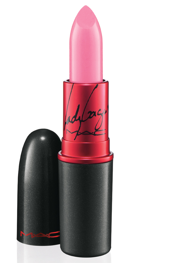 Viva Glam Gaga Light Blue Pink (Lustre). Retail Price: $28. Available at MAC 