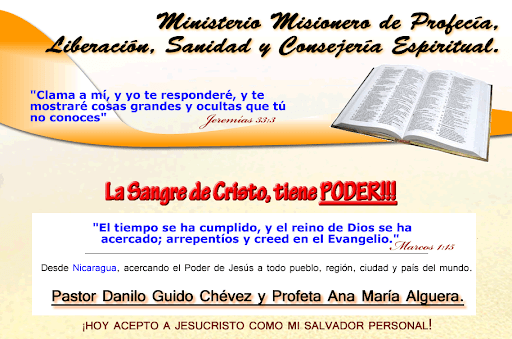 Ministerio Misionero de Profecía, Liberación, Sanidad y Consejería Espiritual.