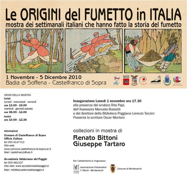Mostre e musei Le origini del fumetto in Italia. Mostra dei settimanali italiani che hanno