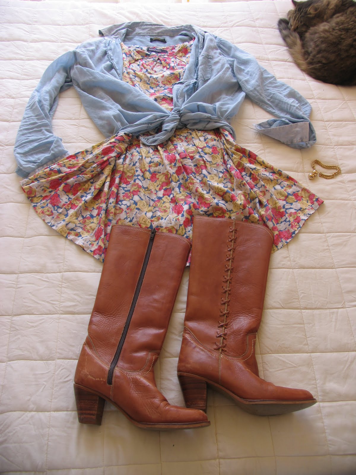 Outfits Anonymous Boohoo Floral Tea Dress