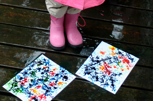 Rainy Day Splatter Paintings from Little Page Turners Rainy Day Splatter Paintings from Little Page Turners