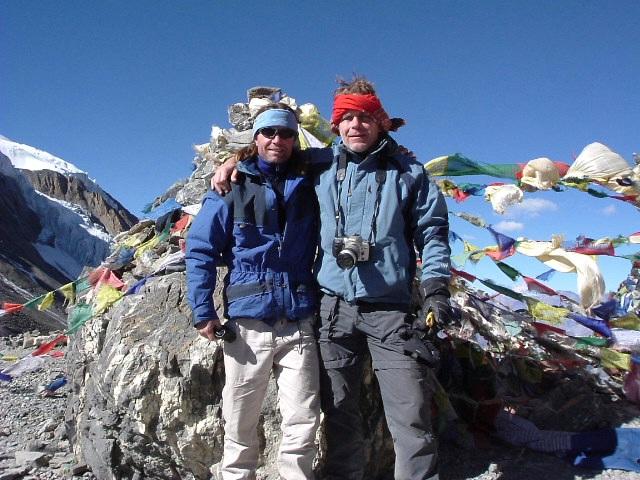 Bram & Arno in the Thorong Pass on the Annapurna trail