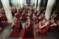 Monks Myanmar Burma pray