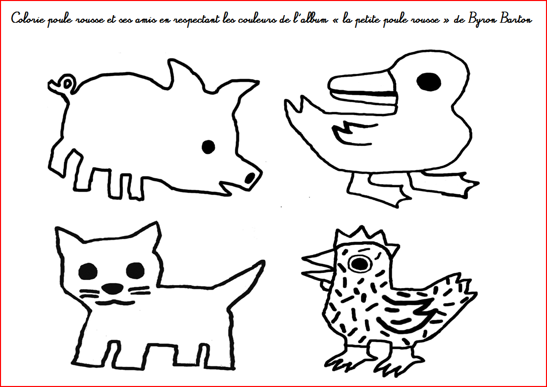La Petite Poule Rousse Maternelle Graphisme La petite école dans la prairie : la maternelle de Naternelle TPS PS MS