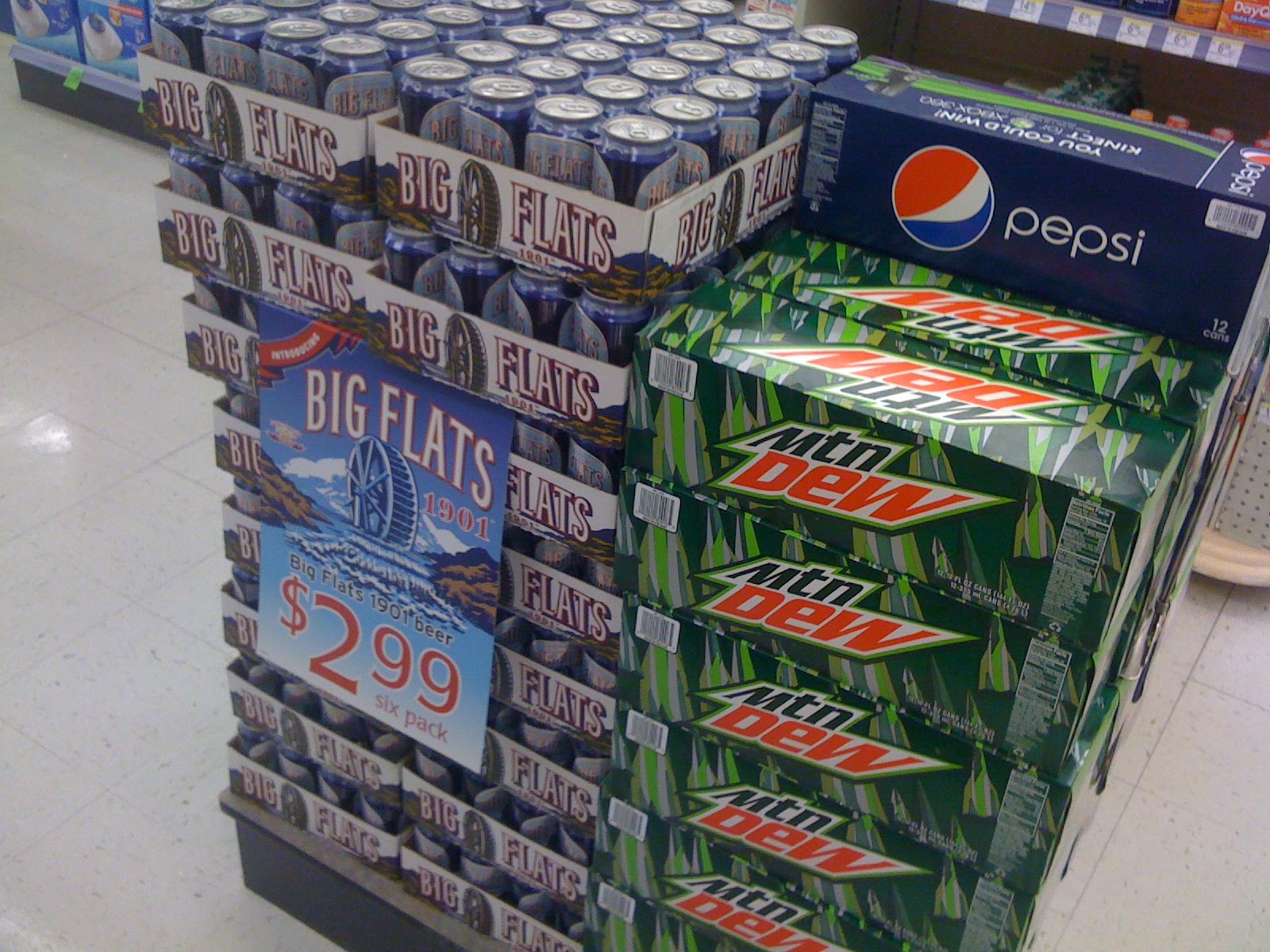 The Potable Curmudgeon Big Flats 1901 Lager, now floorstacked at a