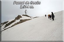 Fuerte pendiente nevada