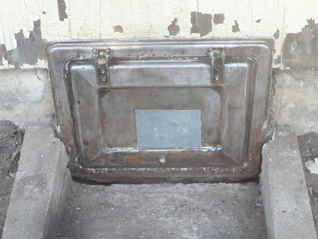 Gear Acres Coal Chute Door Primed Red Sink
