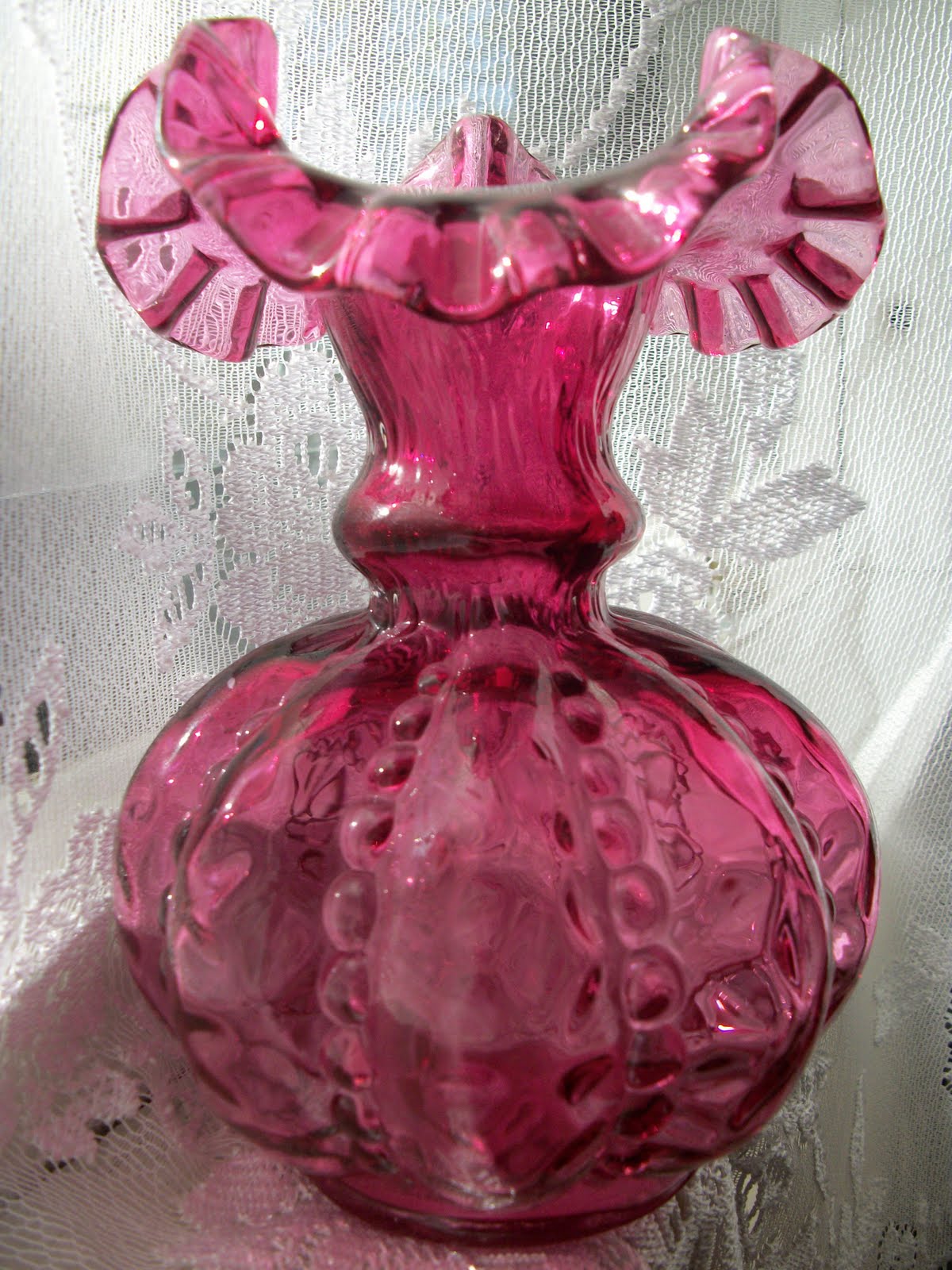 Writing Straight from the Heart Collectible Cranberry Glass For Cindy