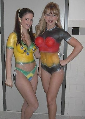 This Sexy Girl With Body Painting Is Crazy Football Supporters
