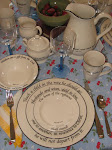 We carry "Feed on the Word" Dinnerware