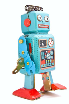 little blue robot from transformers