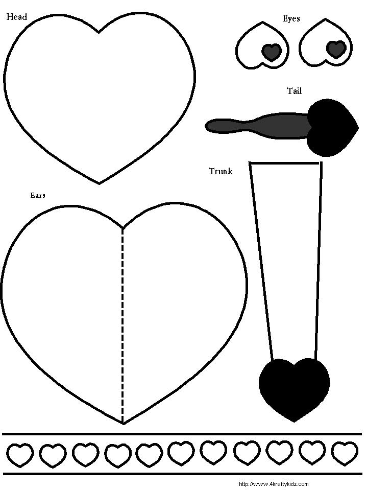 valentine elephant coloring pages - photo #33