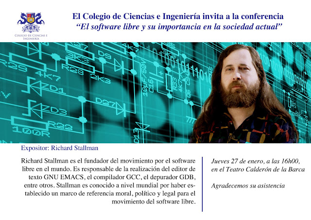 El software libre y su importancia en la sociedad actual, conferencia por Richard Stallman