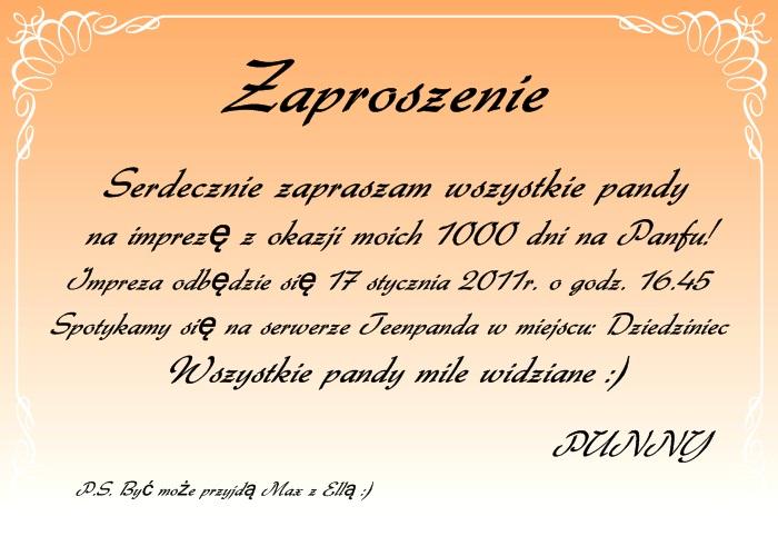 Napisz Zaproszenie Na Koronację Bolesława Panfu okiem Punny: Zaproszenie na imprezę!!!