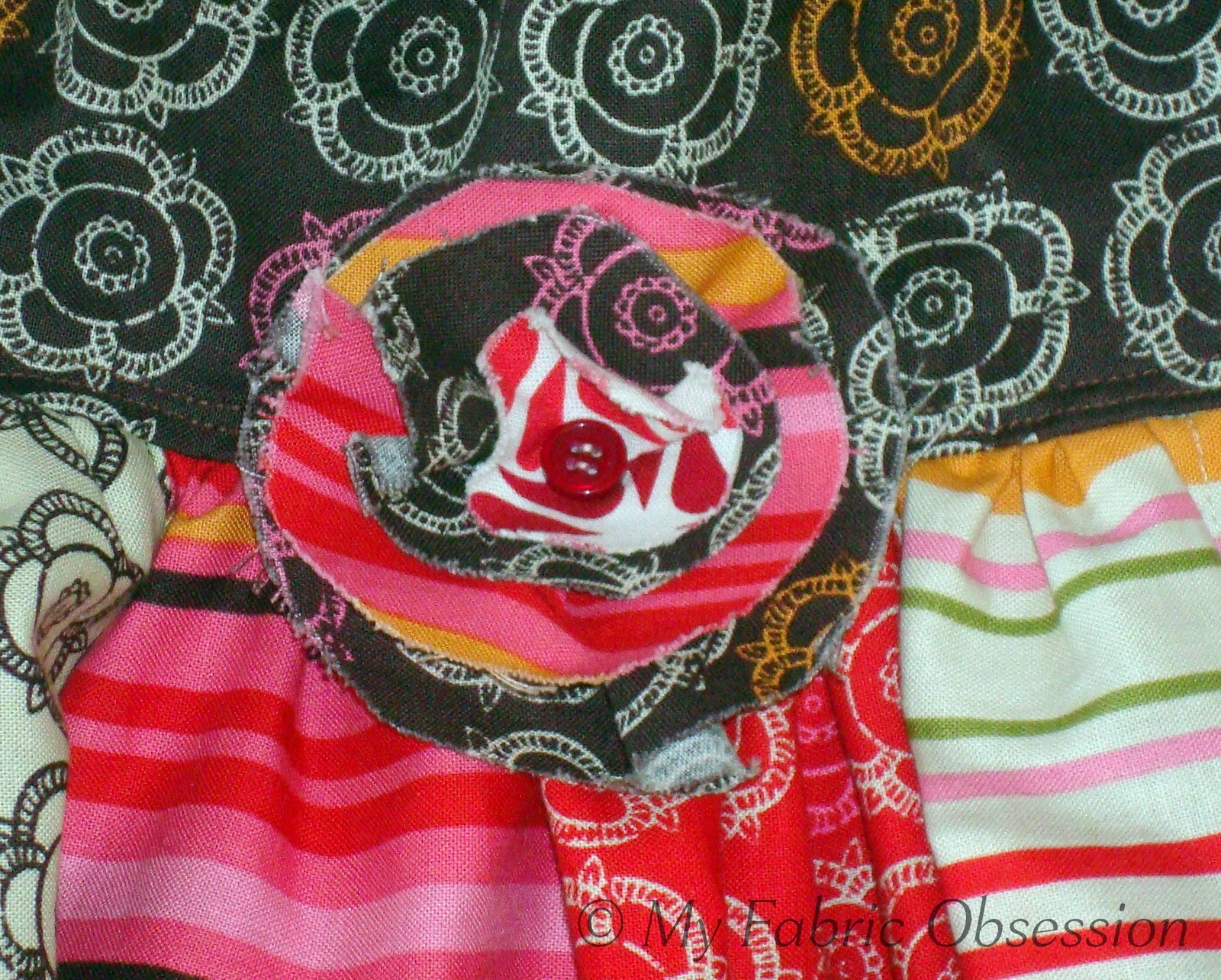 My Fabric Obsession Stacking Circles Fabric Flower Tutorial