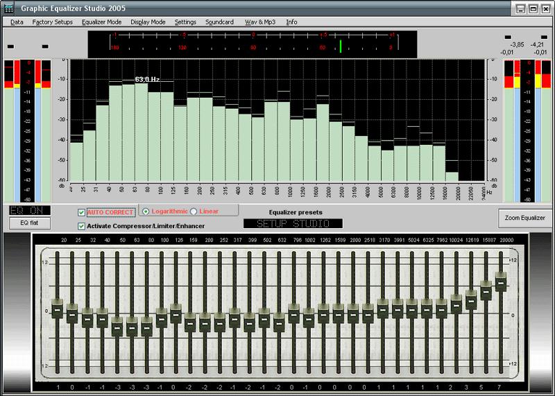 My favorite Java And JavaScript Graphic Equalizer Studio