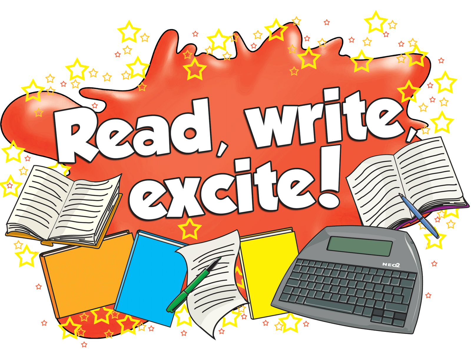 He reading he is writing. Read and write. read writing. reading and writing. to read.