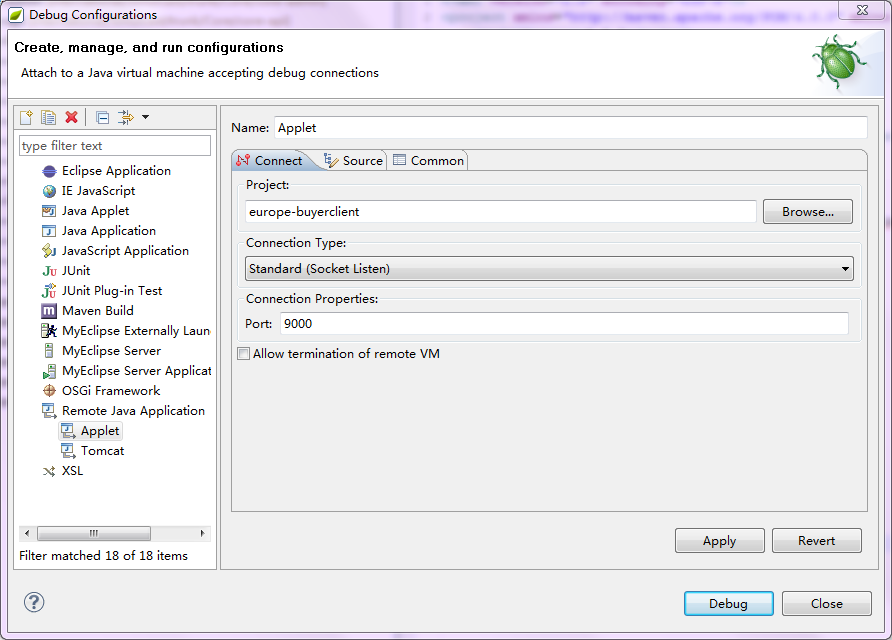 Out Of Katie's Head: Remote Debug an Applet