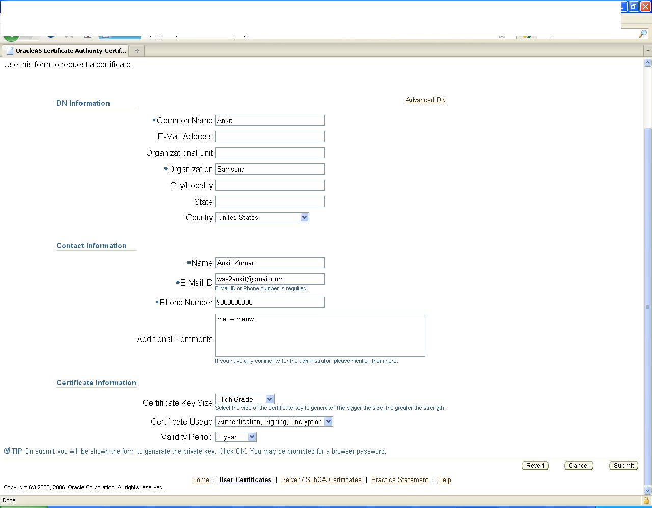 Learning SOA: Manual approval/Authentication from Certification Authority
